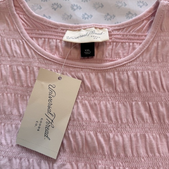 NWT Universal Thread Smocked Jersey Knit Maxi A-Line Dress - Pink XXL - Picture 4 of 6